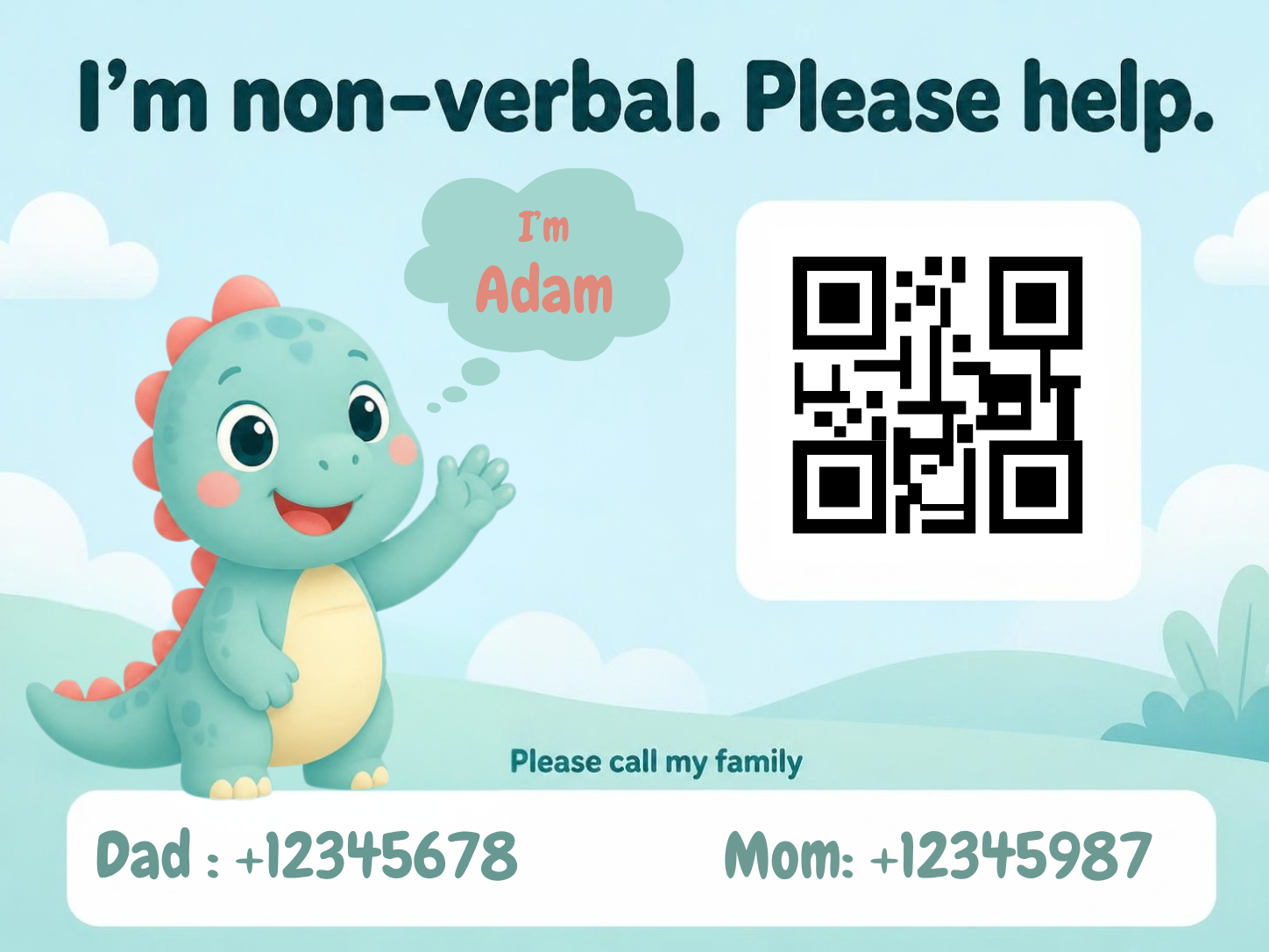 If I'm lost, please scan me